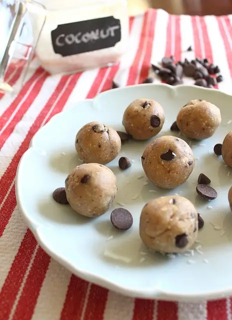 Chocolate Chip Coconut Cookie Dough Balls