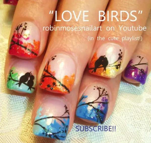 Colorful Little Love Birds