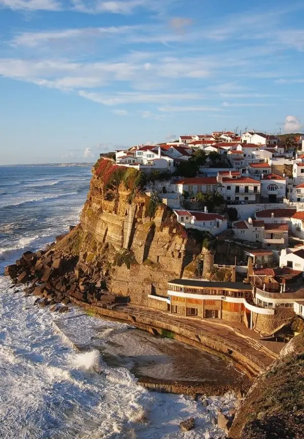 Azenhas do Mar,coast,sea,shore,town,