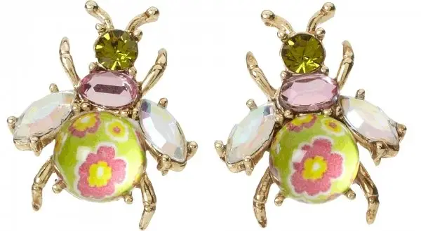 Betsey Johnson Spring Glam Bug Earrings