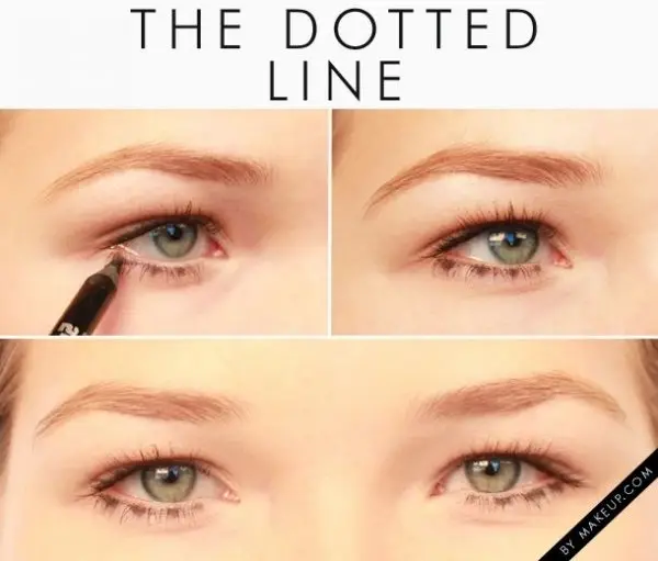 how to apply bottom eyeliner