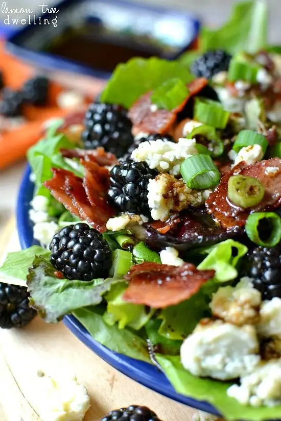 Blackberry, Bacon & Blue Cheese Salad W/ Honey Balsamic Vinaigrette