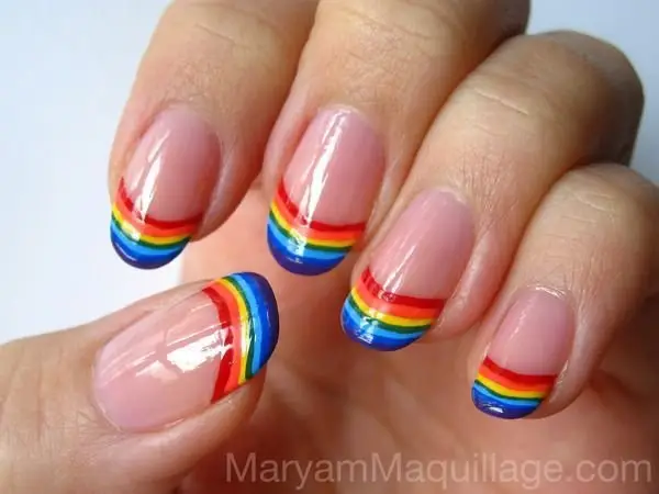 Cool Rainbow Nail Design