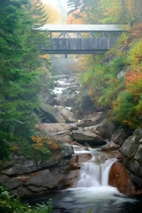 The Flume Covered Bridge, Franconia Notch State Park, New Hampshire