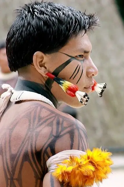 Young Kuikuro Indian in Brazil