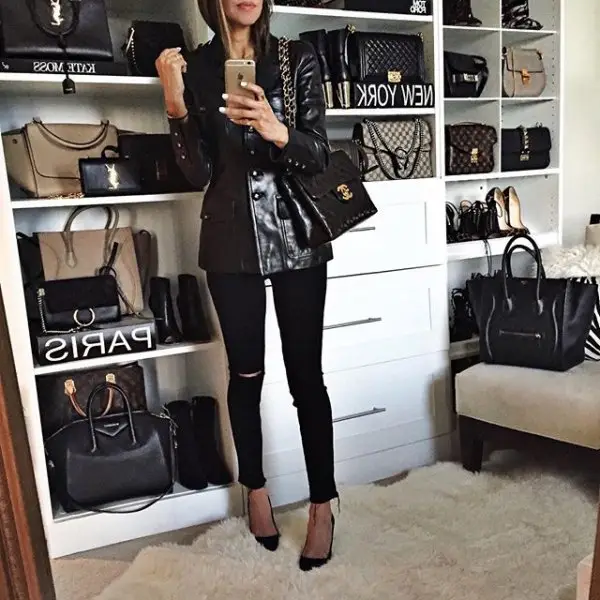 clothing, room, little black dress, leather, fashion,
