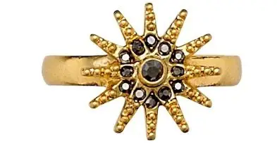 Pilgrim Gold and Hematite Toe Ring