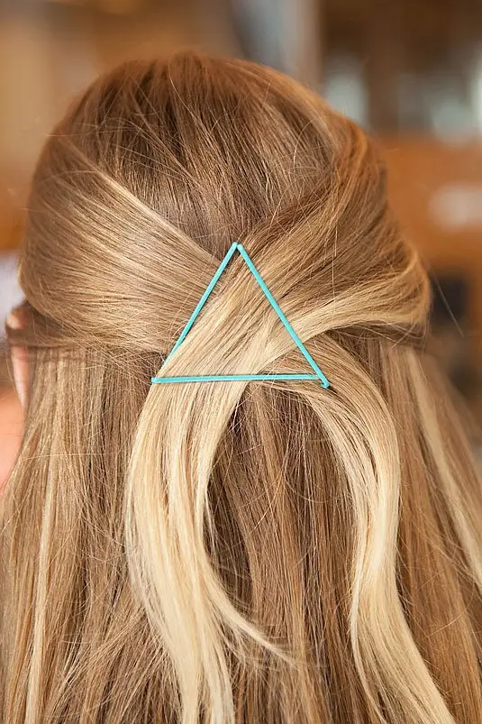 Half Updo with Triangle