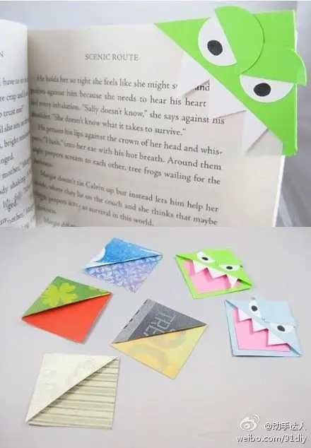DIY kawaii Bookmarks / Origami Bookmarks idea / How to make a