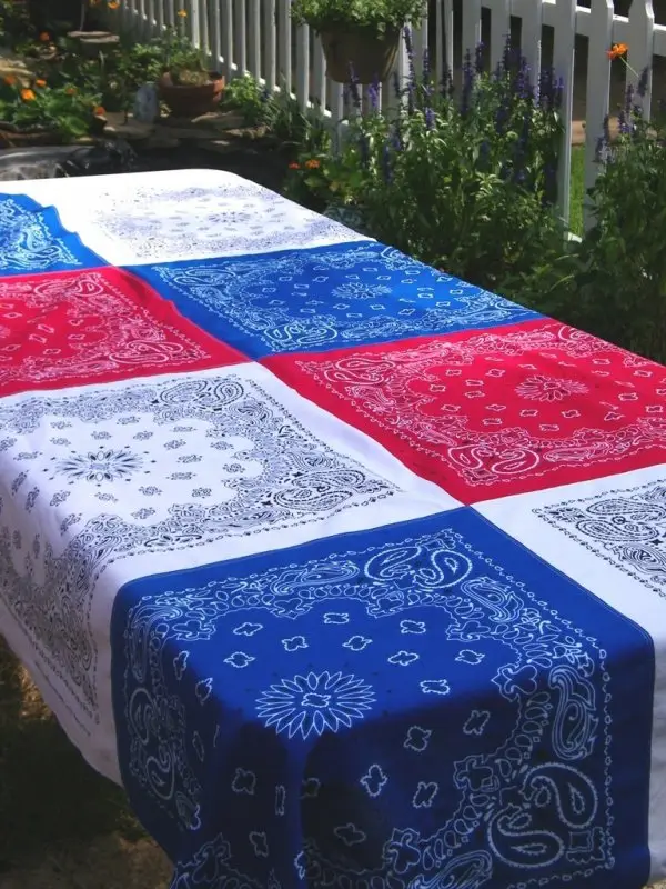 Patriotic Bandana Tablecloth