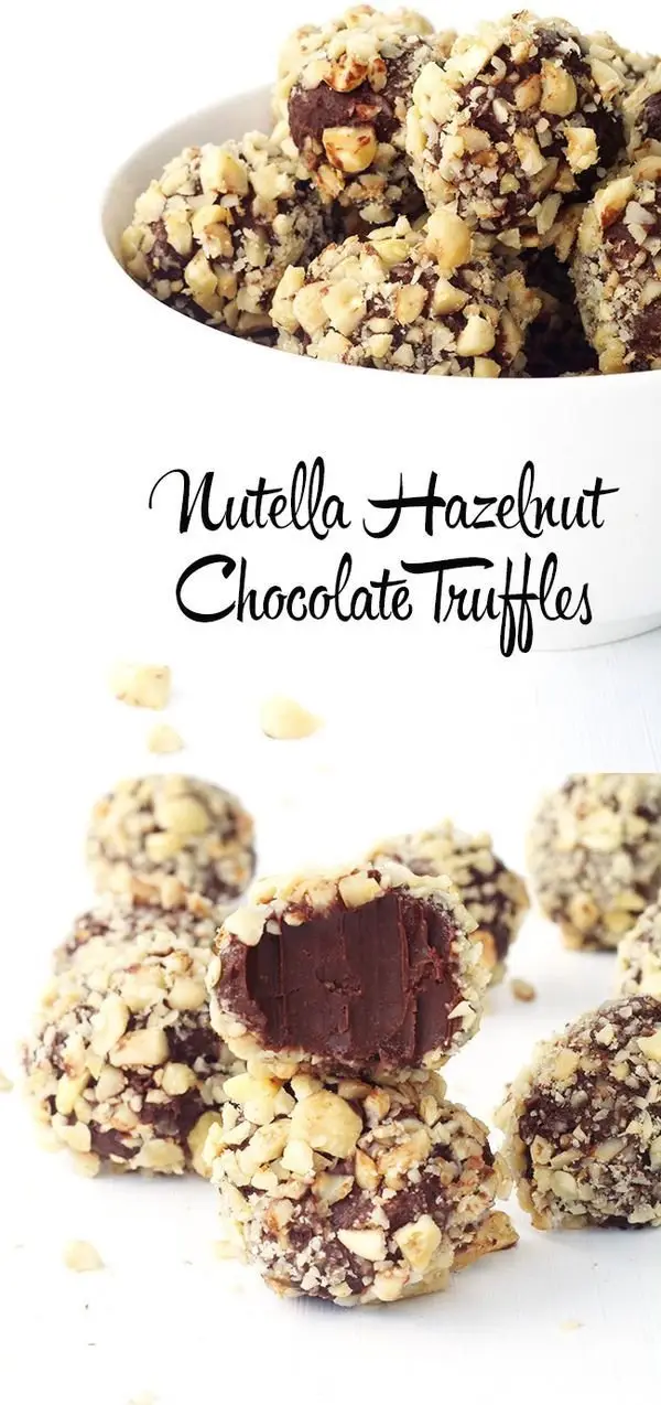 No-bake Nutella Hazelnut Chocolate Truffles