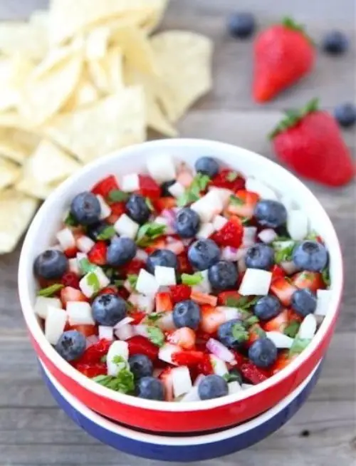 Blueberry Strawberry Jicama Salsa
