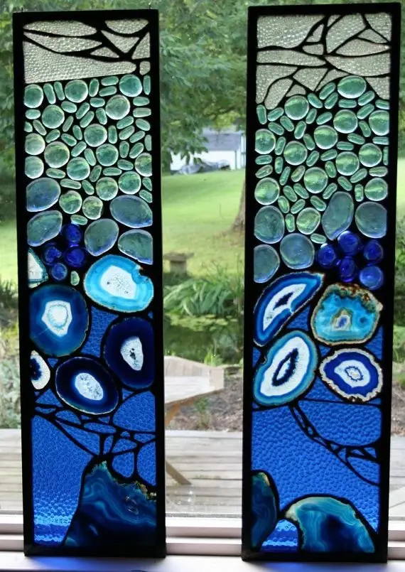 Agate Stained Glass Panels