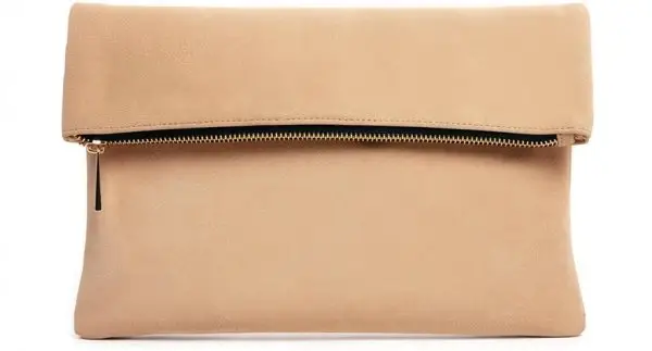 Square Clutch Bag with Zip-Top