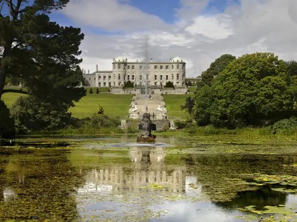 reflection, water, nature, sky, stately home,
