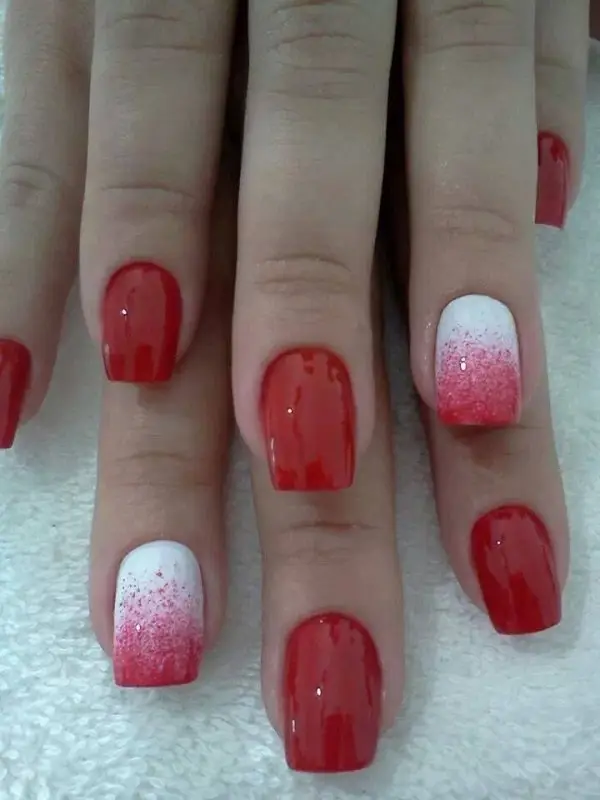Dip Dye Just One Nail and Pair It with Bright Red