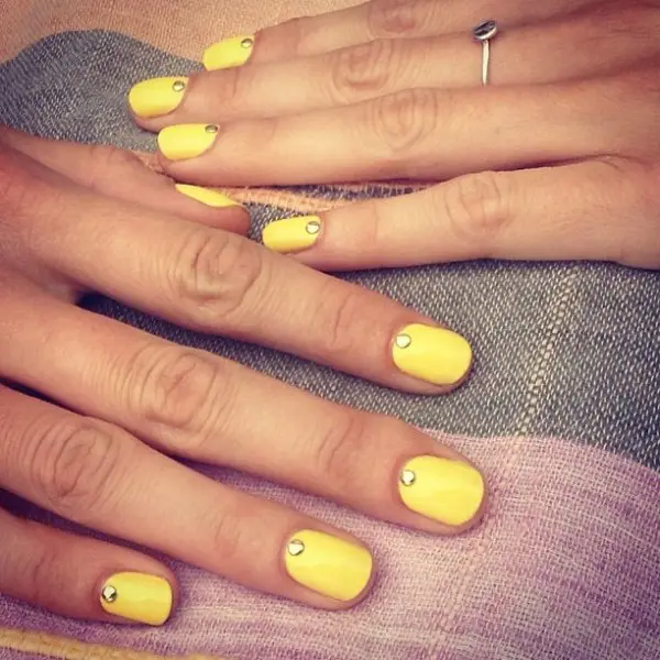 nail, manicure, yellow, nail care, finger,