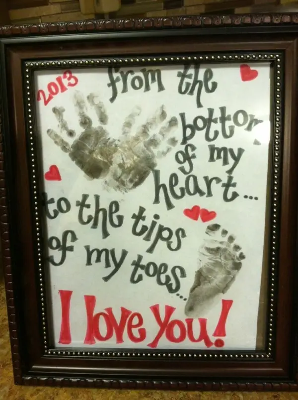 Framed Hand and Foot Prints