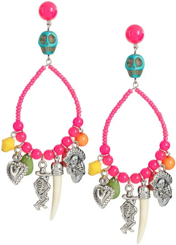 ASOS Skull and Mexican Charm Earrings