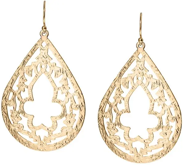 Gold Indian Earrings by Nautical Wheeler Jewelry