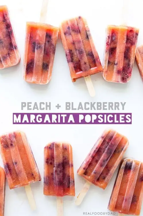 Peach and Blackberry Margarita Popsicles