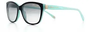 Tiffany 1837 Square Sunglasses in Black and Tiffany Blue Acetate