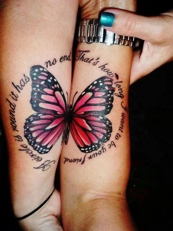 Matching Butterfly on Forearms