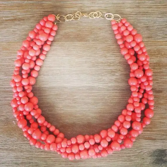 The Prettiest Coral Statement Necklace