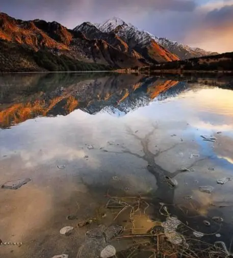 reflection, nature, water, sky, mountain,