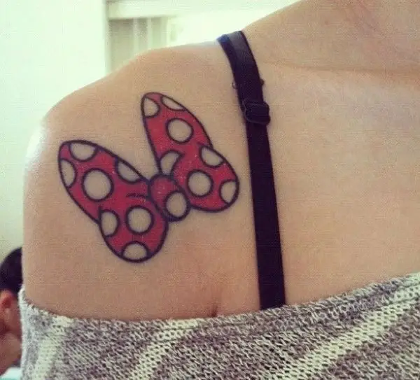minnie mouse bow tattoos designs