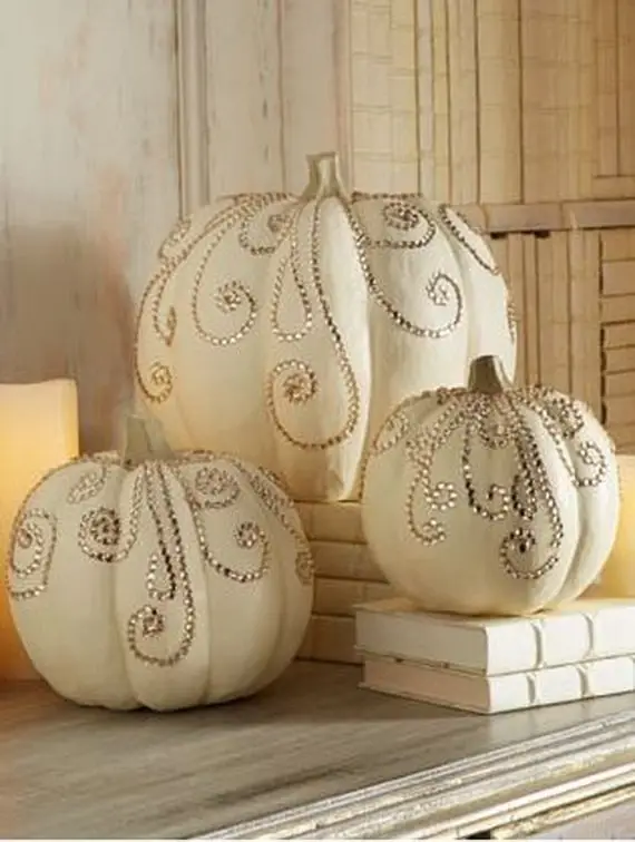 Jeweled Pumpkins for Thanksgiving