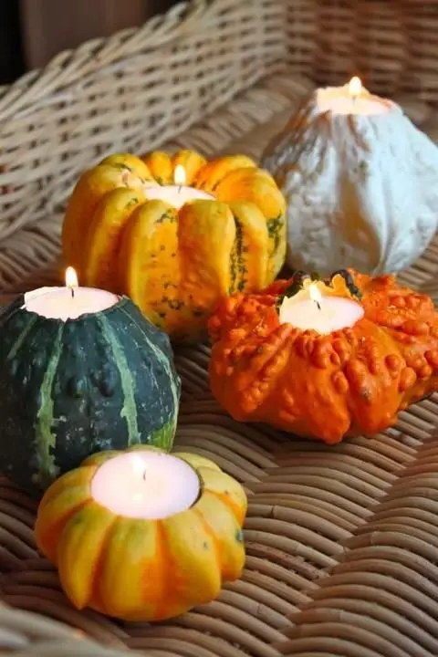 Mini Gourds and Tealights
