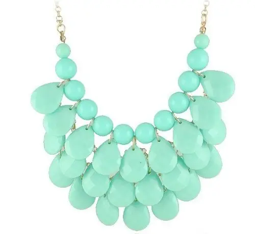 Turquoise Teardrop Statement Necklace