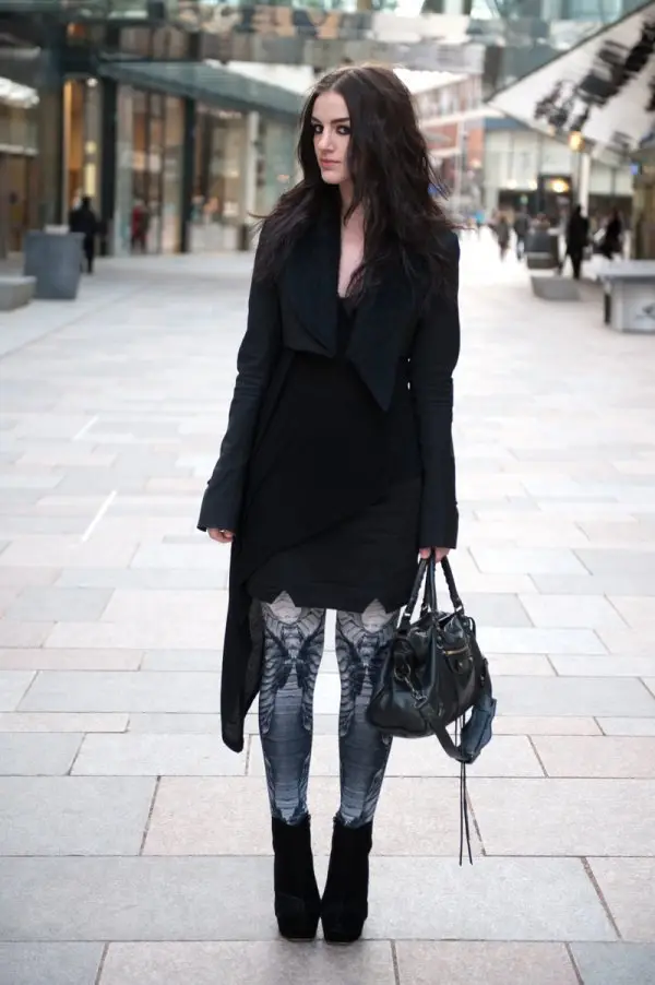 Adding Drama to an Outfit With Patterned Tights