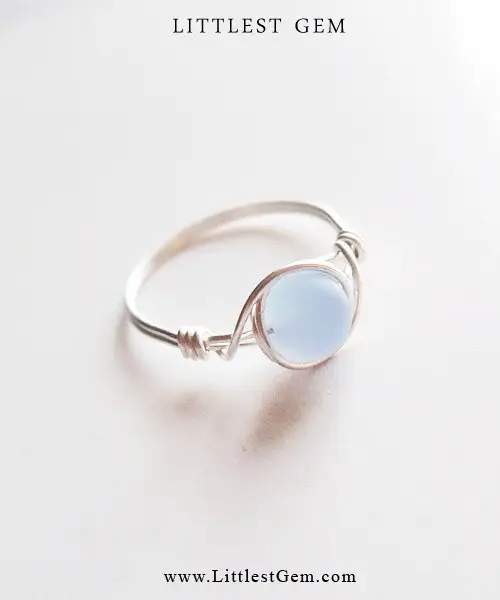 Sapphire Faux Sea Glass Ring