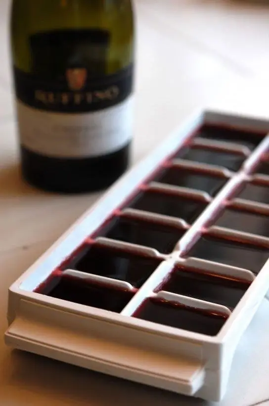 And Finally, if You’re a Lightweight Who Can’t Finish a Bottle of Wine, Freeze the Leftovers in an Ice Cube Tray