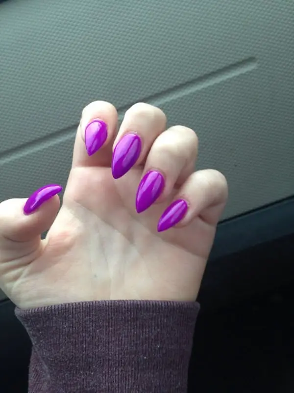nail, finger, pink, purple, manicure,