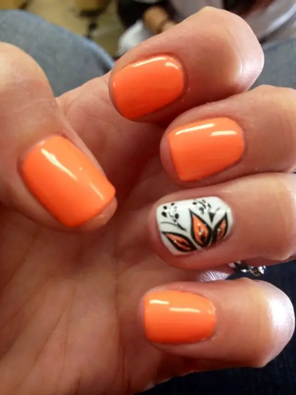 color,finger,nail,nail care,orange,