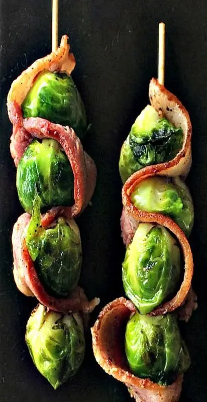 Bacon and Brussels Sprout Kebabs