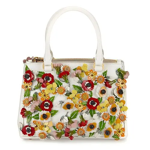 handbag, white, bag, shoulder bag, flower,