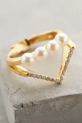 Pearled Tiara Ring