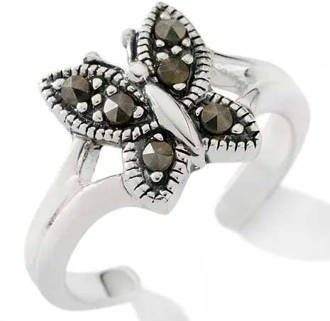Marcasite Butterfly Toe Ring