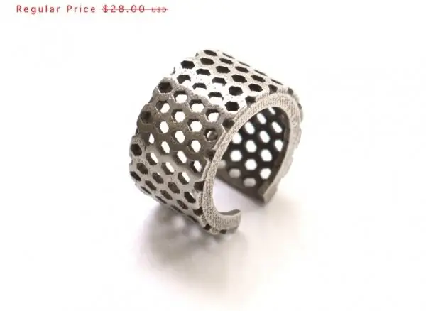 Perforated Elongated Honeycomb Ring