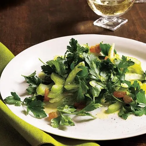 Celery and Parsley Salad with Golden Raisins