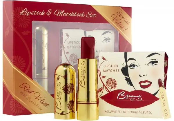 Bésame Cosmetics Lipstick & Matchbook Set