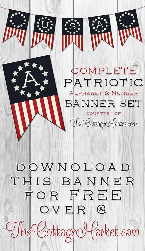 Free Printable Patriotic Banner Set