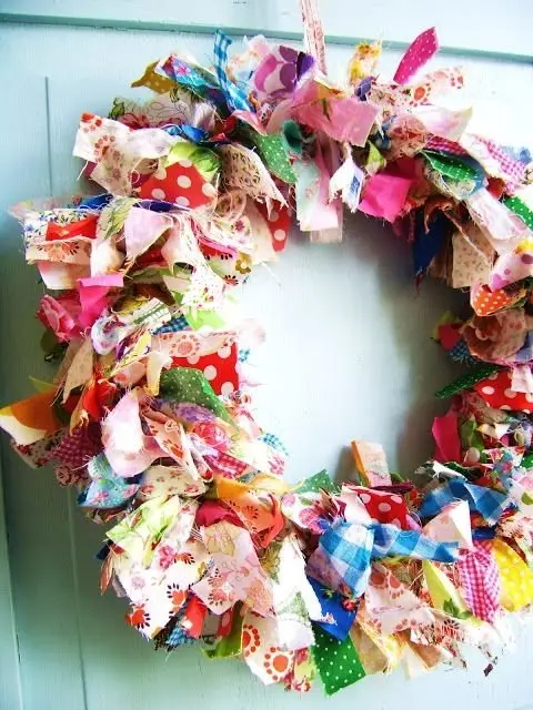 Fabric Scrap Wreath