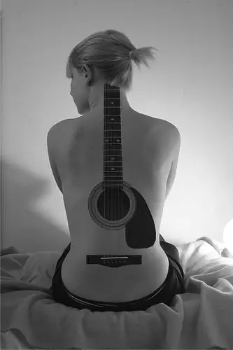 black,white,black and white,guitar,acoustic guitar,