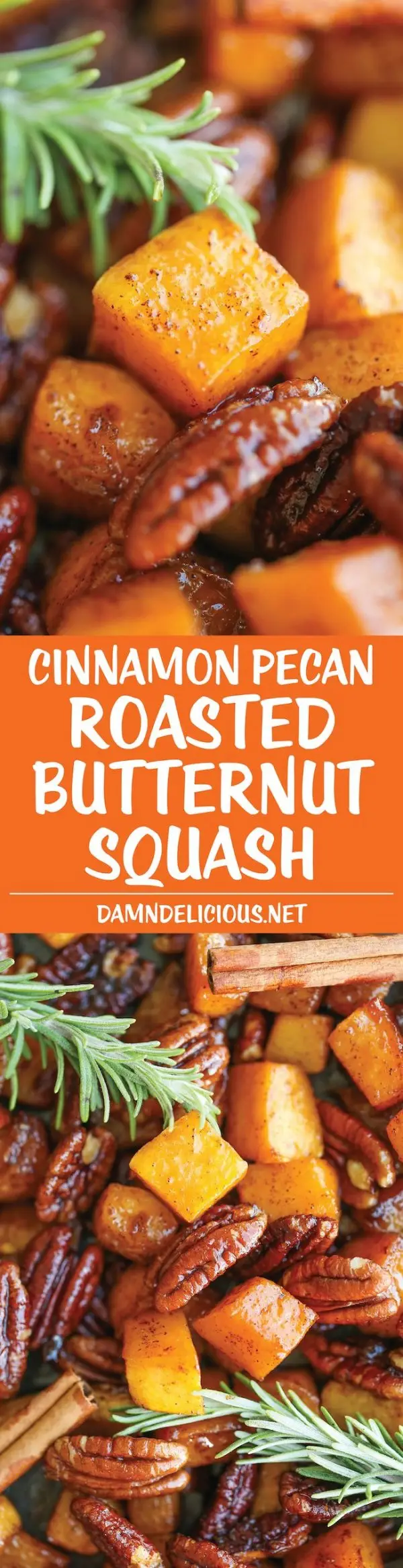 Cinnamon Pecan Roasted Butternut Squash