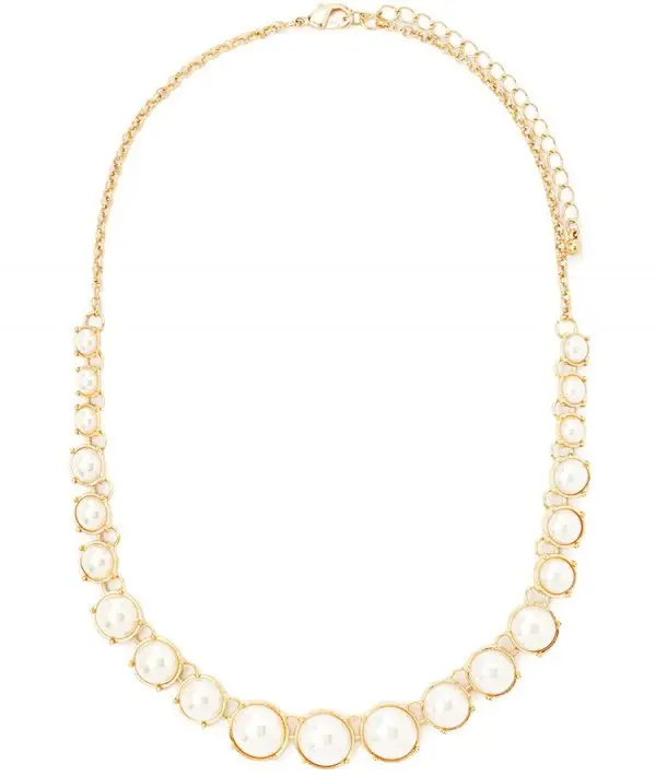 Faux Pearl Statement Necklace